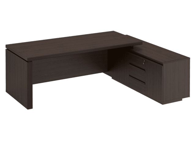 Стол руководителя на опорной тумбе (левый/правый)